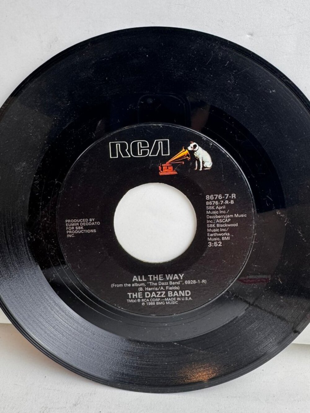 The Dazz Band Single Girls (Remix) All The Way 1988 RCA 7" Vinyl 45 RPM 8676-7-R